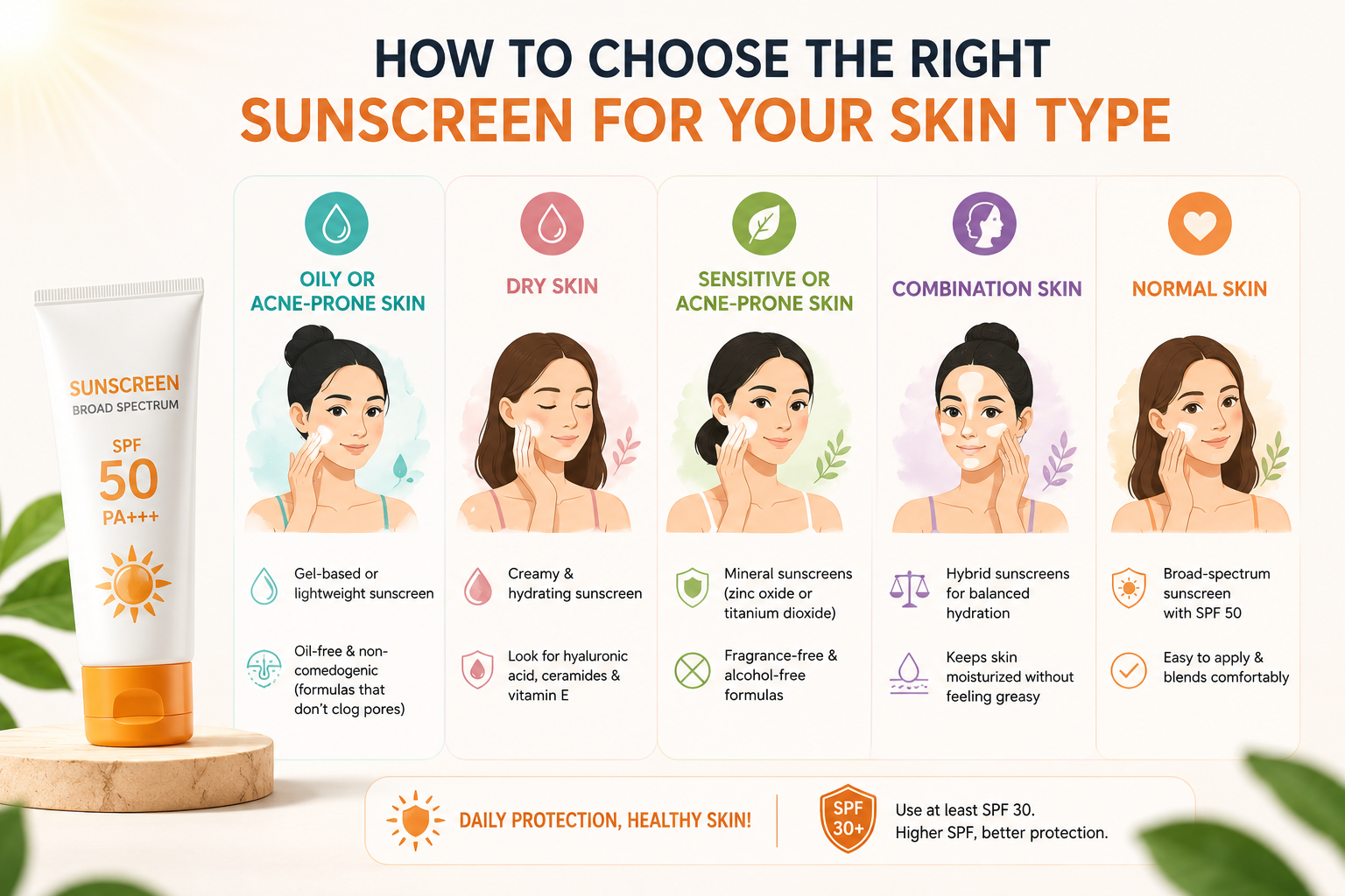 How to Choose the Right Sunscreen Brands for Your Skin Type How to Choose the Right Sunscreen Brands for Your Skin Type