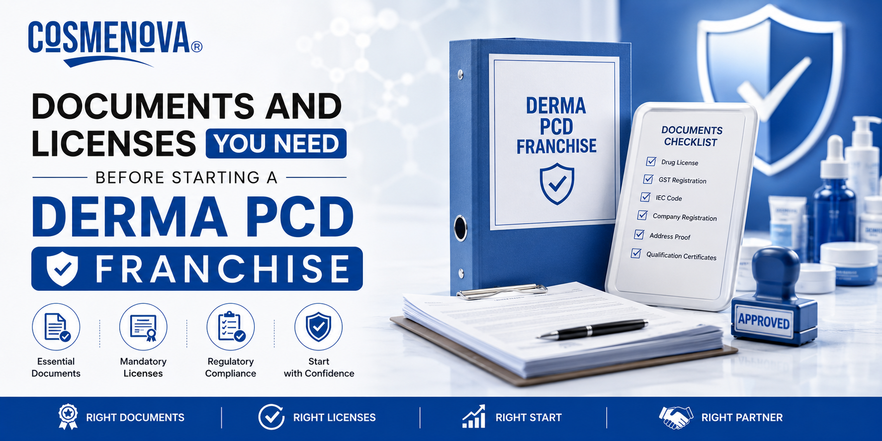 Documents and Licenses You Need Before Starting a Derma PCD Franchise